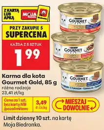 Biedronka Karma dla kota Gourmet Gold oferta