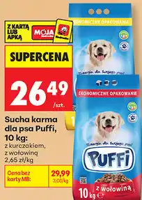 Biedronka Sucha karma dla psa Puffi oferta