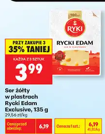 Biedronka Ser żółty w plastrach Rycki Edam Exclusive oferta