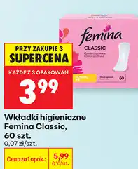 Biedronka Wkładki higieniczne Femina Classic, 60 szt oferta