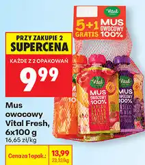 Biedronka Mus owocowy Vital Fresh oferta