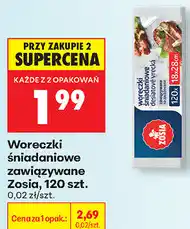 Biedronka Woreczki śniadaniowe zawiązywane Zosia, 120 szt oferta