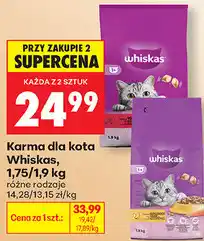 Biedronka Karma dla kota Whiskas, 1,75/1 oferta