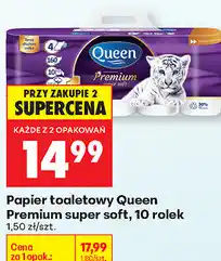 Biedronka Papier toaletowy Queen Premium super soft, 10 rolek oferta