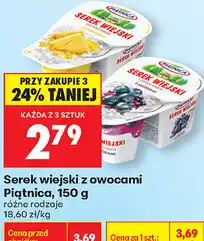 Biedronka Serek wiejski z owocami Piątnica oferta