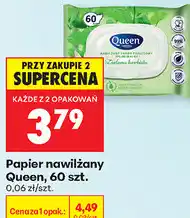 Biedronka Papier nawilżany Queen, 60 szt oferta