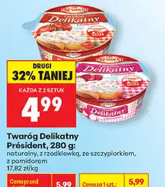 Biedronka Twaróg Delikatny Président, 280 g oferta
