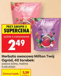 Biedronka Herbata owocowa Milton Twój Ogród, 40 torebek: owoce leśne, malina oferta