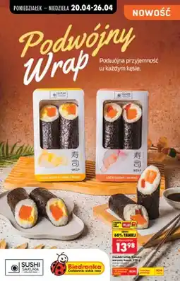 Biedronka Double wrap surowy łosoś oferta
