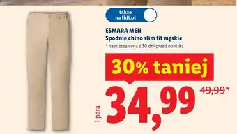 Spodnie chino slim fit męskie