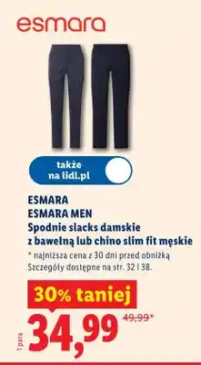 Spodnie slacks damskie z bawełną lub chino slim fit męskie