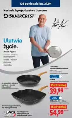 Lidl Patelnia z rowkowaną powierzchnią do efektu grillowania Ø 28 cm lub 27,3 × 27,3 cm oferta