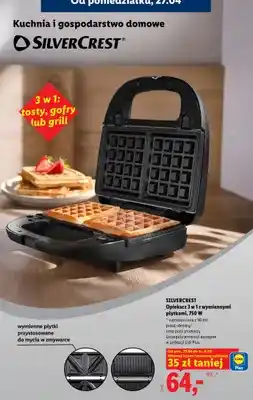 Lidl Opiekacz 3 w 1 z wymiennymi płytkami, 750W oferta