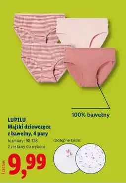 Lidl Majtki dziewczęce z bawełny, 4 pary oferta