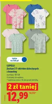 Lidl Zestaw 2 T-shirtów dziecięcych z bawełny oferta