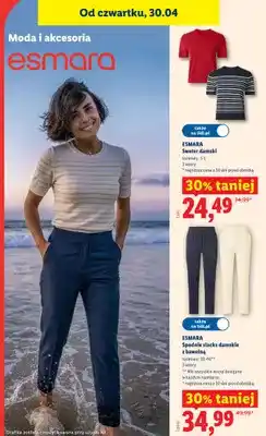 Lidl Spodnie slacks damskie z bawełną oferta