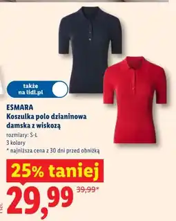 Lidl Koszulka polo dzianinowa damska z wiskozą oferta