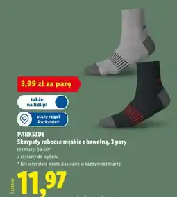 Lidl Skarpety robocze męskie z bawełną, 3 pary oferta