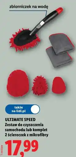 Lidl ULTIMATE SPEED Zestaw do czyszczenia samochodu lub komplet 2 ściereczek z mikrofibry oferta