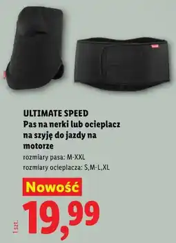 Lidl ULTIMATE SPEED Pas na nerki lub ocieplacz na szyję do jazdy na motorze oferta
