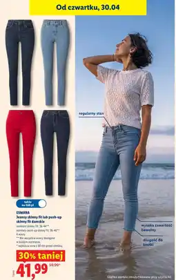 Lidl Jeansy skinny fit lub push-up skinny fit damskie oferta