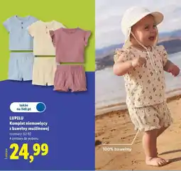 Lidl LUPILU Komplet niemowlęcy z bawełny muślinowej oferta