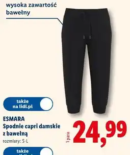 Lidl Spodnie capri damskie z bawełną oferta