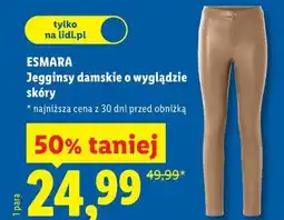 Lidl Jegginsy damskie o wyglądzie skóry oferta