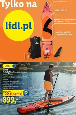Lidl CRIVIT Deska SUP touring jednokomorowa nadmuchiwana oferta