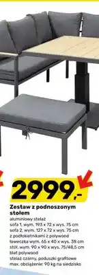 Bricomarche Zestaw z podnoszonym stolikiem oferta