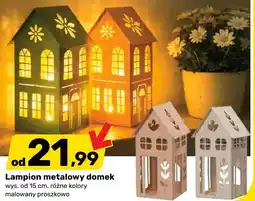 Bricomarche Lampion metalowy domek oferta