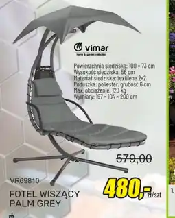 Unimet Vimar Fotel wiszący Palm Grey oferta