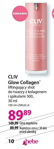 Hebe Cliv Glow Collagen liftingujący shot oferta