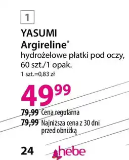Hebe Yasumi Argireline hydrożelowe płatki pod oczy oferta