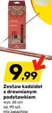 Bricomarche Zestaw kadzideł z drewnianym podstawkiem wys. 26 cm op. 90 szt. mix zapachów oferta