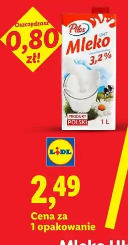 Lidl Mleko 3.2% Pilos oferta