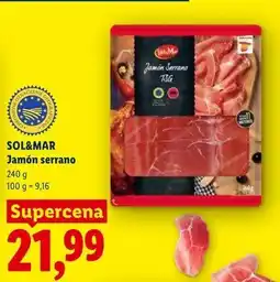 Lidl Szynka jamón serrano Sol&Mar oferta
