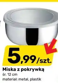Bricomarche Miska z pokrywką śr. 12 cm, materiał: metal, plastik oferta