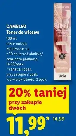 Lidl Toner do włosów raspberry marshmallow Cameleo oferta