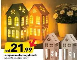 Bricomarche Lampion metalowy domek wys. od 15 cm, różne kolory malowany proszkowo oferta