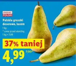Lidl Gruszki deserowe polska oferta
