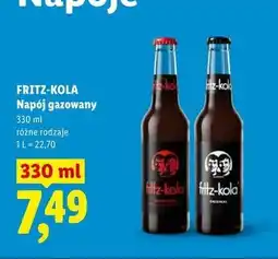 Lidl Napój bez cukru Fritz-Kola oferta