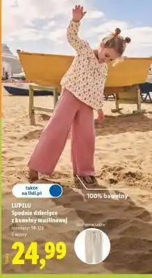 Lidl LUPILU Spodnie dziecięce z bawełny muślinowej oferta