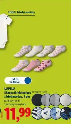 Lidl LUPILU Skarpetki dziecięce z biobawełną, 7 par oferta