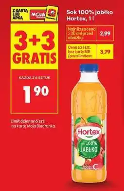 Biedronka Sok 100% jabłko Hortex, 1l oferta