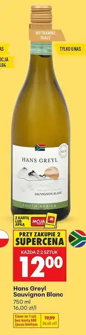 Biedronka HANS GREYL SAUVIGNON BLANC oferta