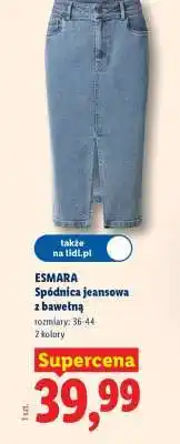 Lidl ESMARA Spódnica jeansowa z bawełną oferta