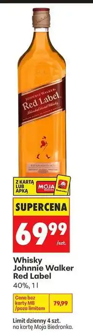 Biedronka Whisky Johnnie Walker Red Label oferta