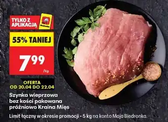 Szynka wieprzowa bez kości pakowana próżniowo Kraina Mies