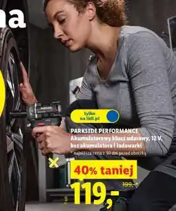 Lidl PARKSIDE PERFORMANCE Akumulatorowy klucz udarowy, 12 V oferta